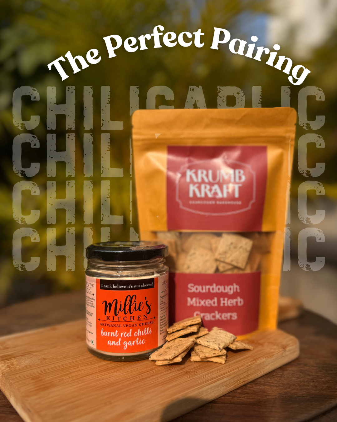 Burnt Red Chili Garlic Cheese + Cracker Combo