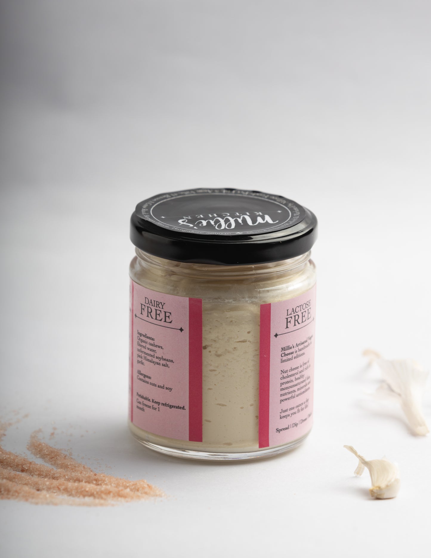 Garlic and Pink Himalayan Salt Vegan Cheese